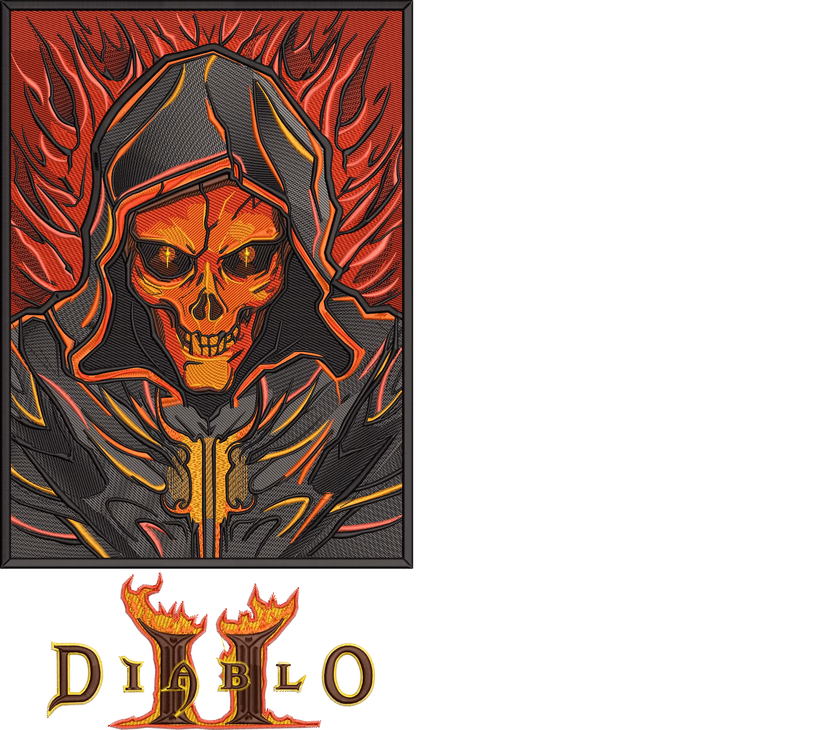 Skull With Reflects And Name
